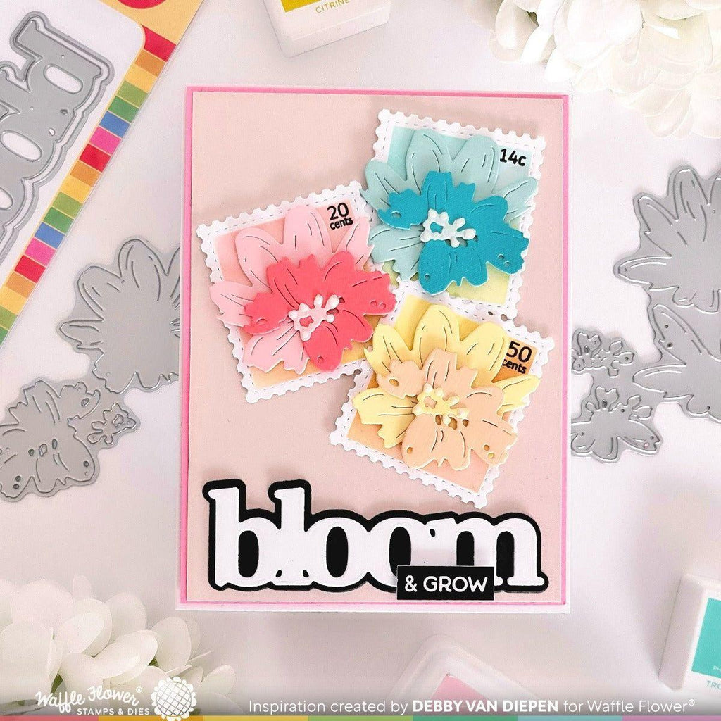 Waffle Flower Oversized Bloom Print Dies 421664 stamps