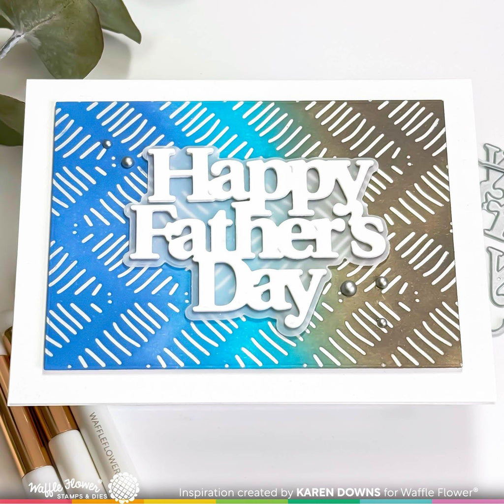 Waffle Flower Father's Day Word Dies 421678 happy father's day