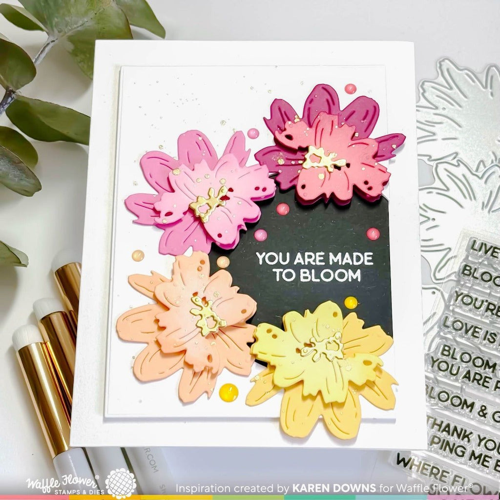 Waffle Flower Painted Flowers Layering Dies 421686 pretty flowers