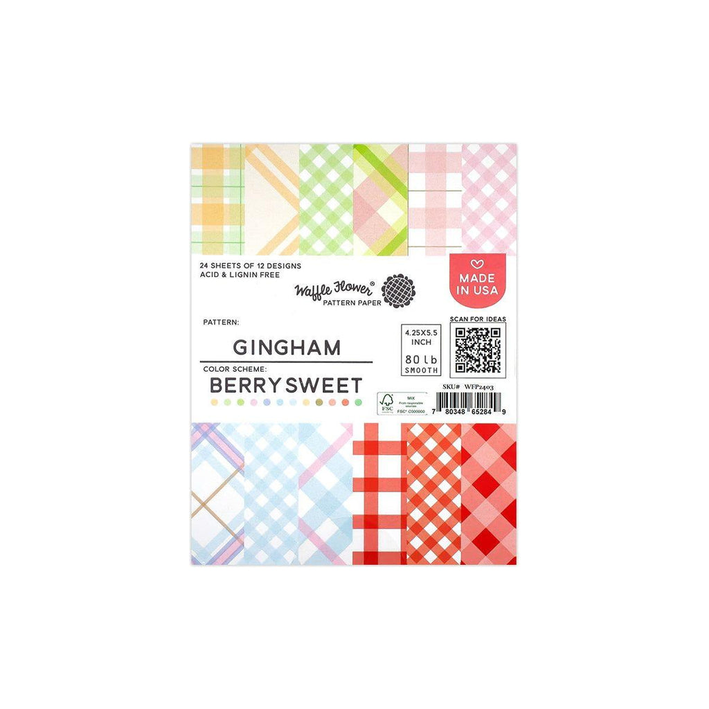 Waffle Flower Berry Sweet Gingham 6x6 inch Paper Pad wfp2403