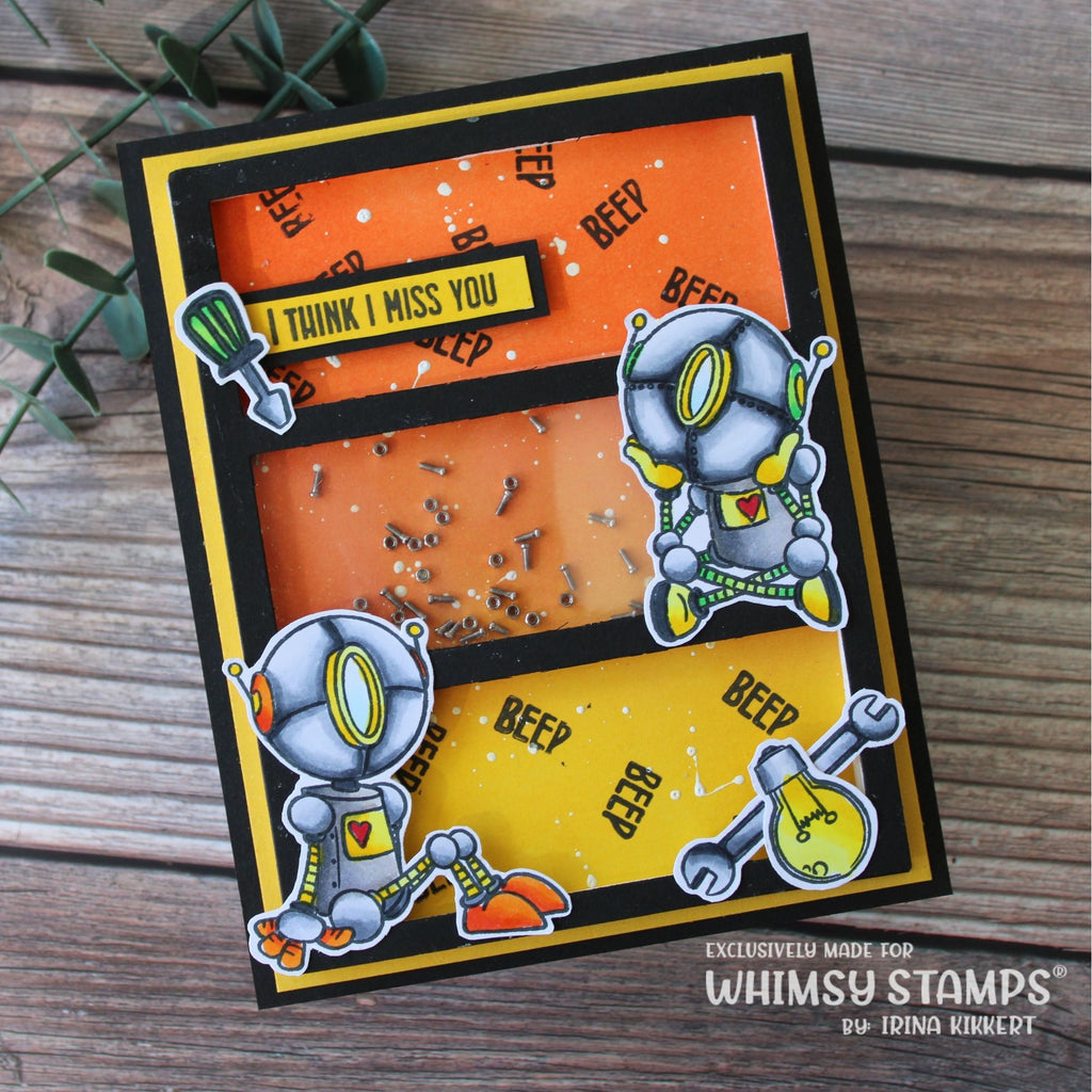 Whimsy Stamps Peekaboo Window 5 Die WSD183 Robots