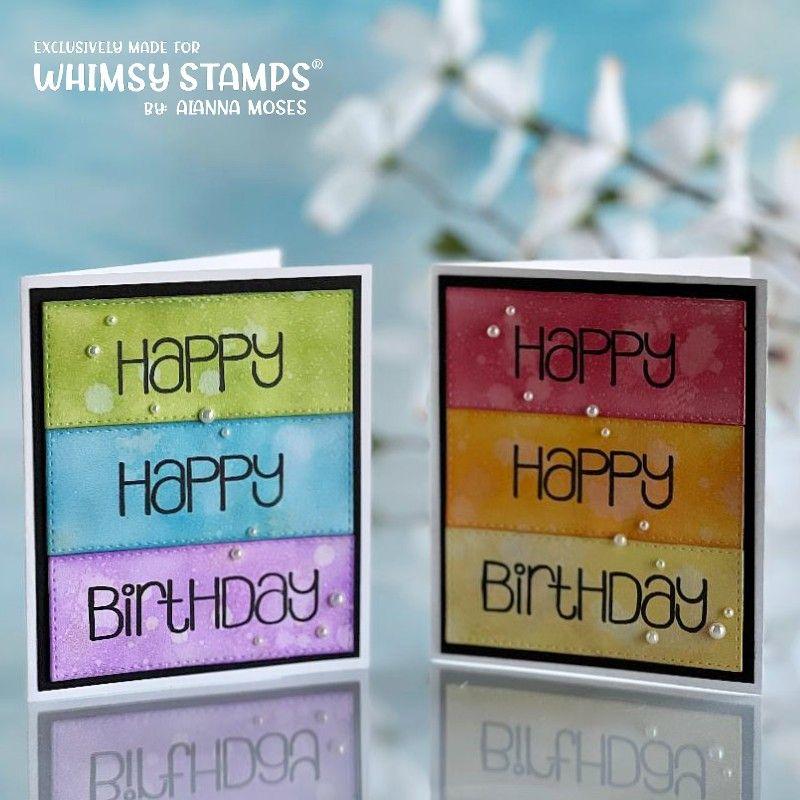 Whimsy Stamps Peekaboo Window 5 Die WSD183 Birthday