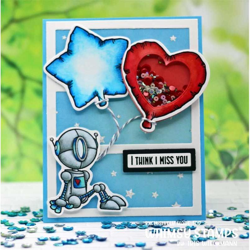 Whimsy Stamps Celebrate Balloons Outline Dies WSD184 Miss You