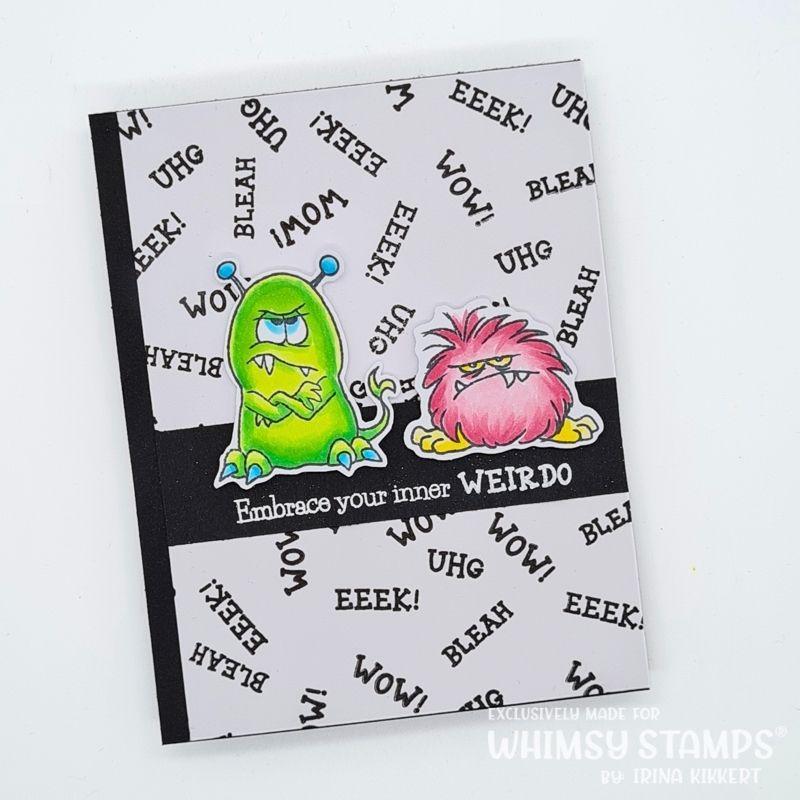 Whimsy Stamps Monster Daze Outline Dies WSD190 Weird