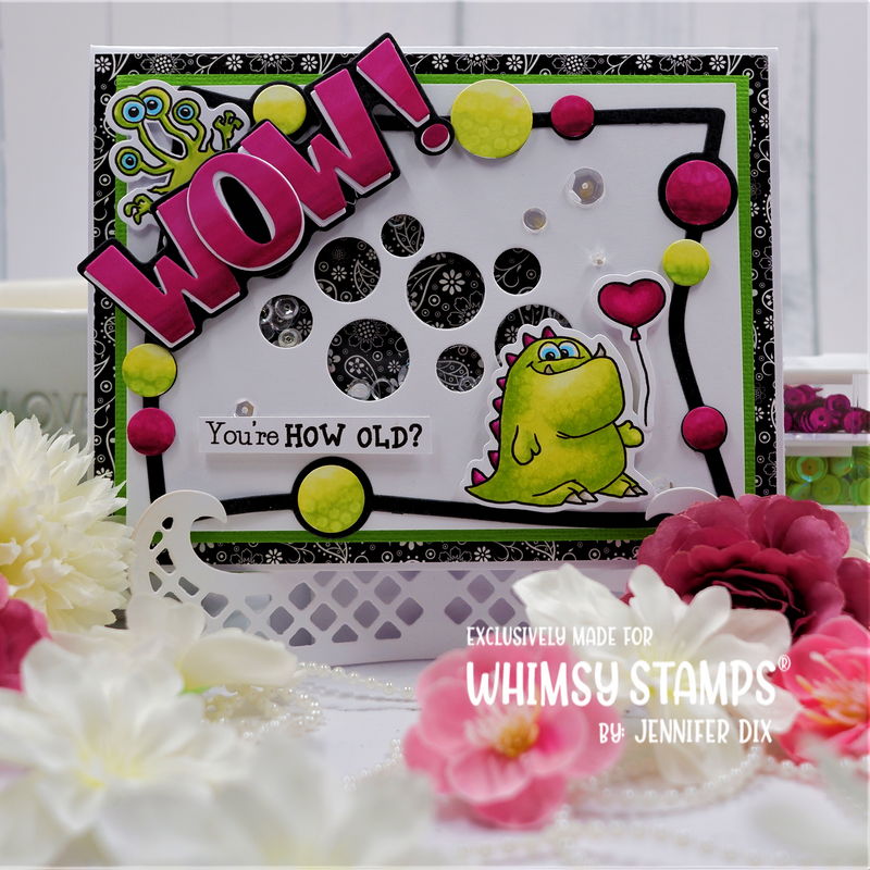 Whimsy Stamps Monster Daze Outline Dies WSD190 WOW