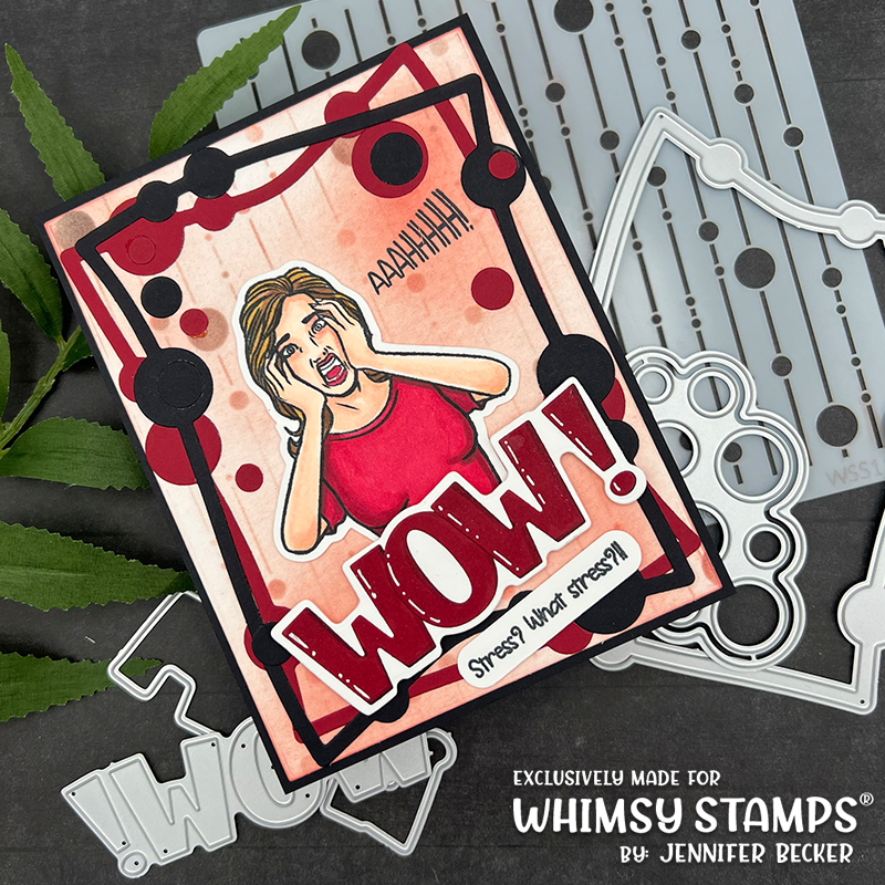 Whimsy Stamps Weird O Frame Dies WSD360a Stress