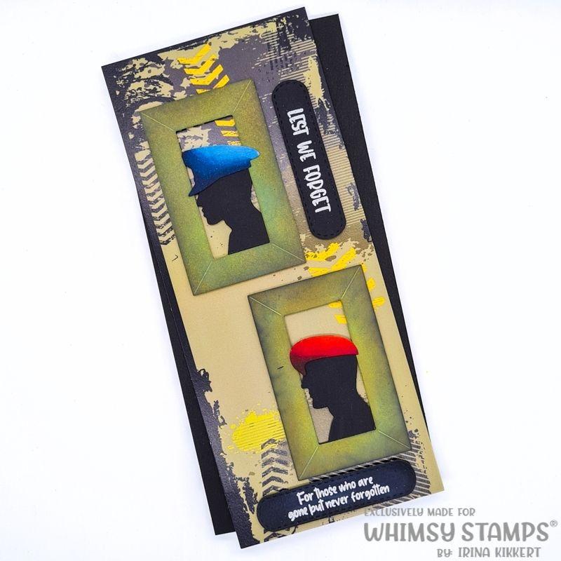 Whimsy Stamps Military Profiles Dies WSD457a Camo