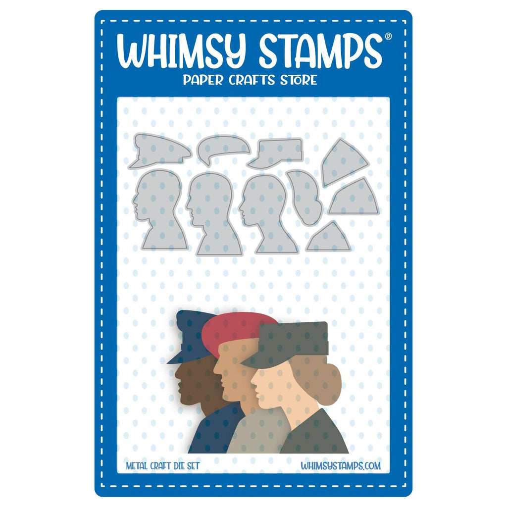 Whimsy Stamps Military Profiles Dies WSD457a