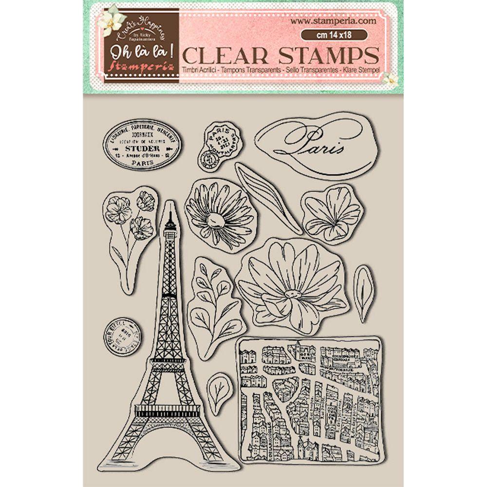 Stamperia Create Happiness Oh La La Tour Eiffel Clear Stamps wtk174