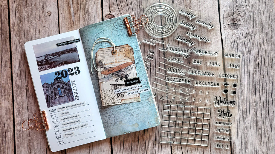 Prima Traveler's Journal Bullet Journaling Stamps-These Days
