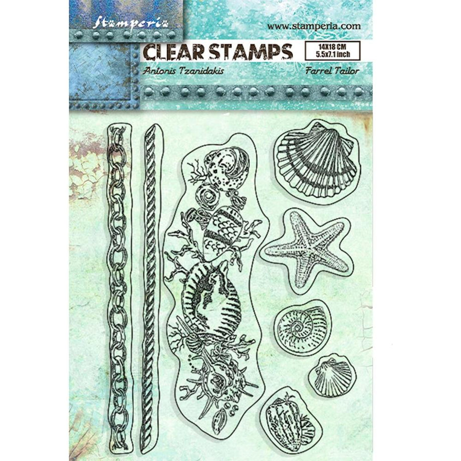 Stamperia Vintage Library Calligraphy Clear Stamps wtk172