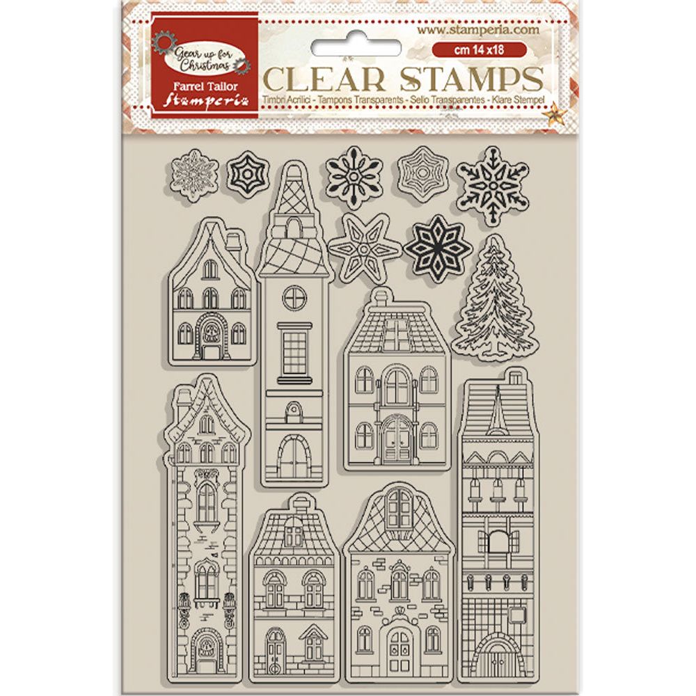 Stamperia Gear Up For Christmas Cozy Houses Clear Stamps wtk196