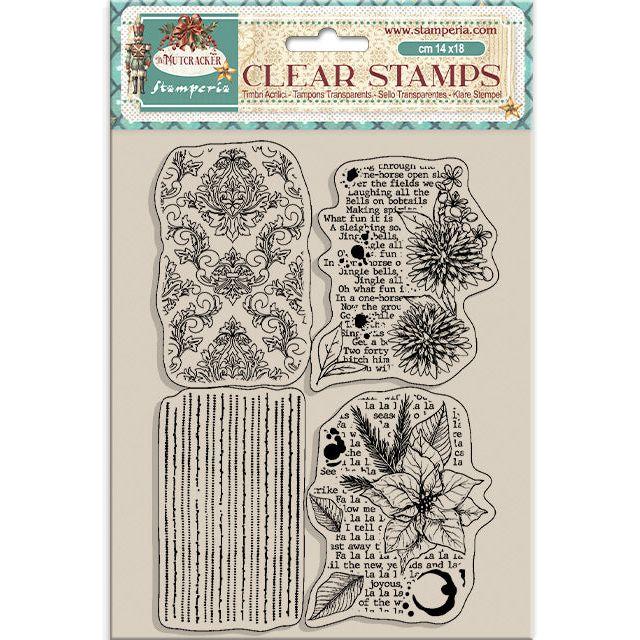 Stamperia The Nutcracker Poinsettia Clear Stamps wtk198