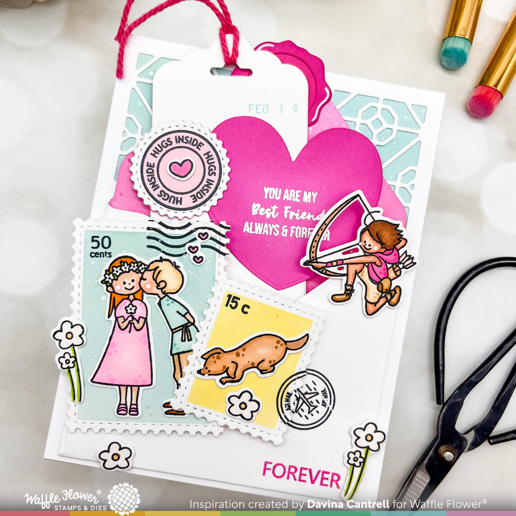 Waffle Flower BFF Matching Dies 421814 stamps