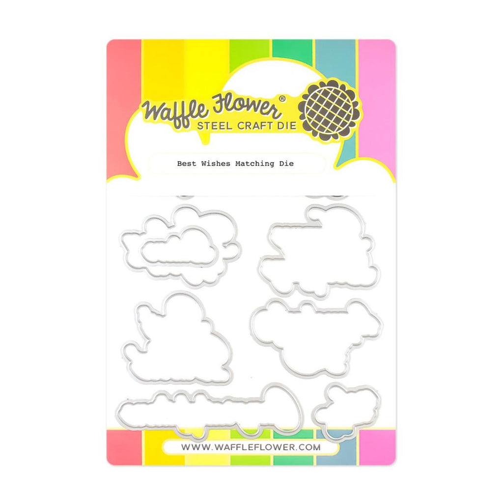 Waffle Flower Best Wishes Matching Dies 421906