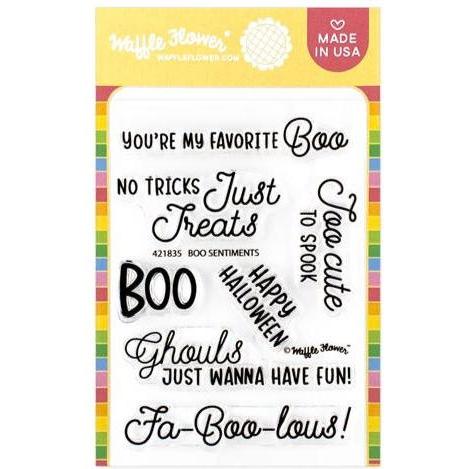 Waffle Flower Boo Sentiments Clear Stamps 421835