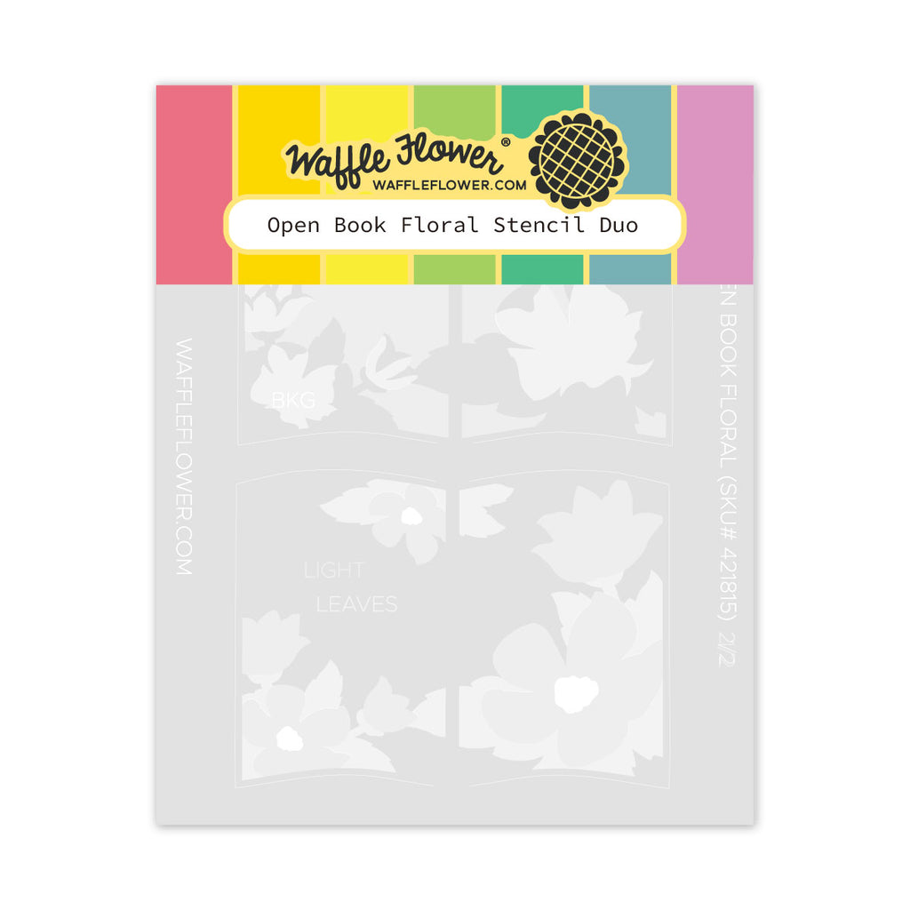 Waffle Flower Open Book Floral Stencils 421815