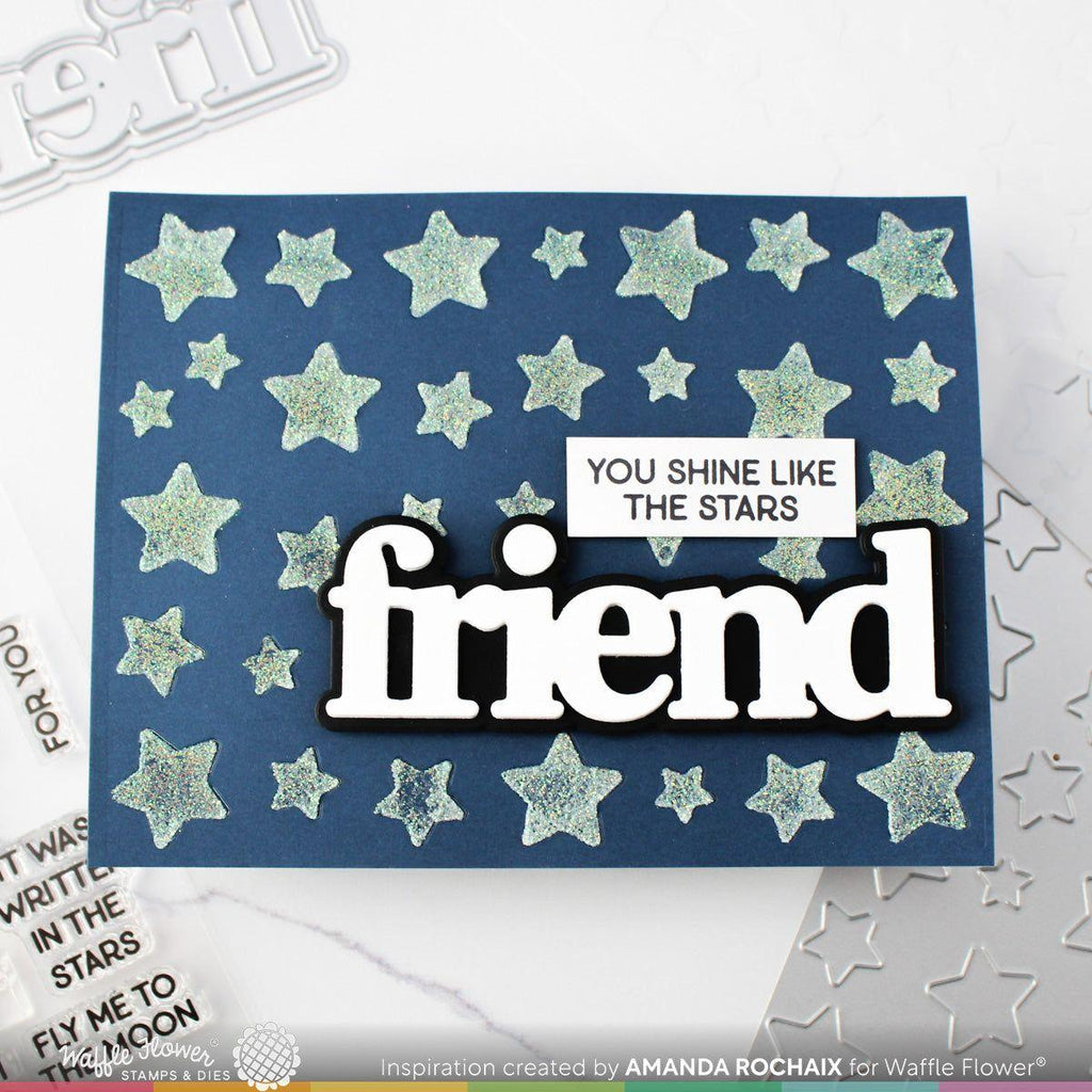 Waffle Flower Pop-up Star Die 421512 friend