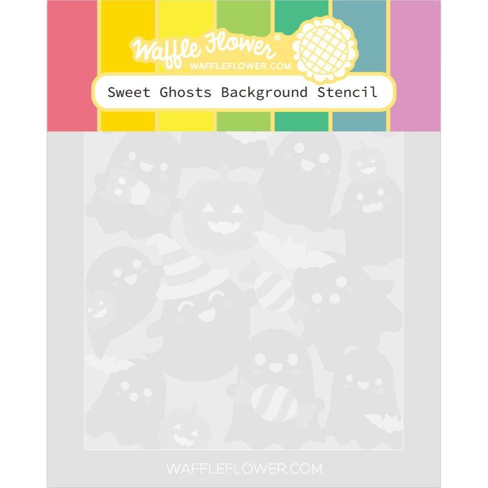 Waffle Flower Sweet Ghosts Background Stencils 421837