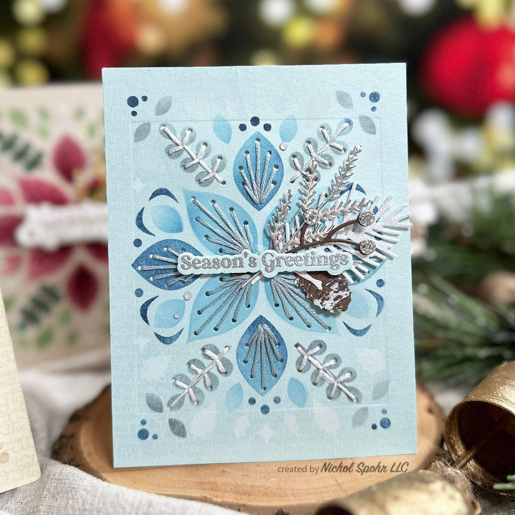 Waffle Flower Winter Floral Stencils 421755 blue | color-code:ALT01