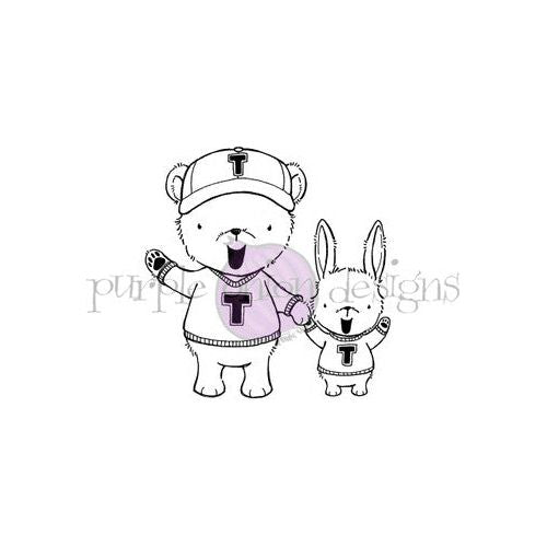 Purple Onion Designs Warren And Sam Unmounted Cling Stamp pod1399