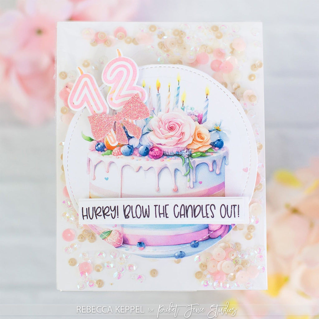 Picket Fence Studios Glossy A2 Card Fronts Watercolor Sugar Confections fg-127 birthday cake