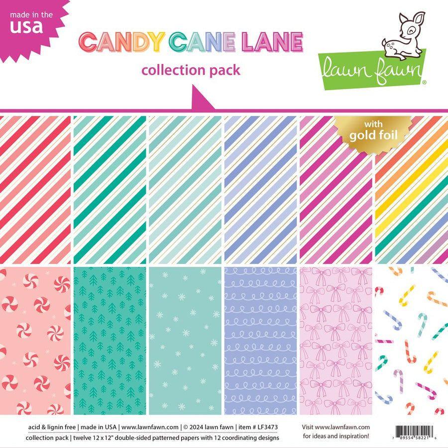 Lawn Fawn Candy Cane Lane 12x12 Inch Collection Pack lf3473