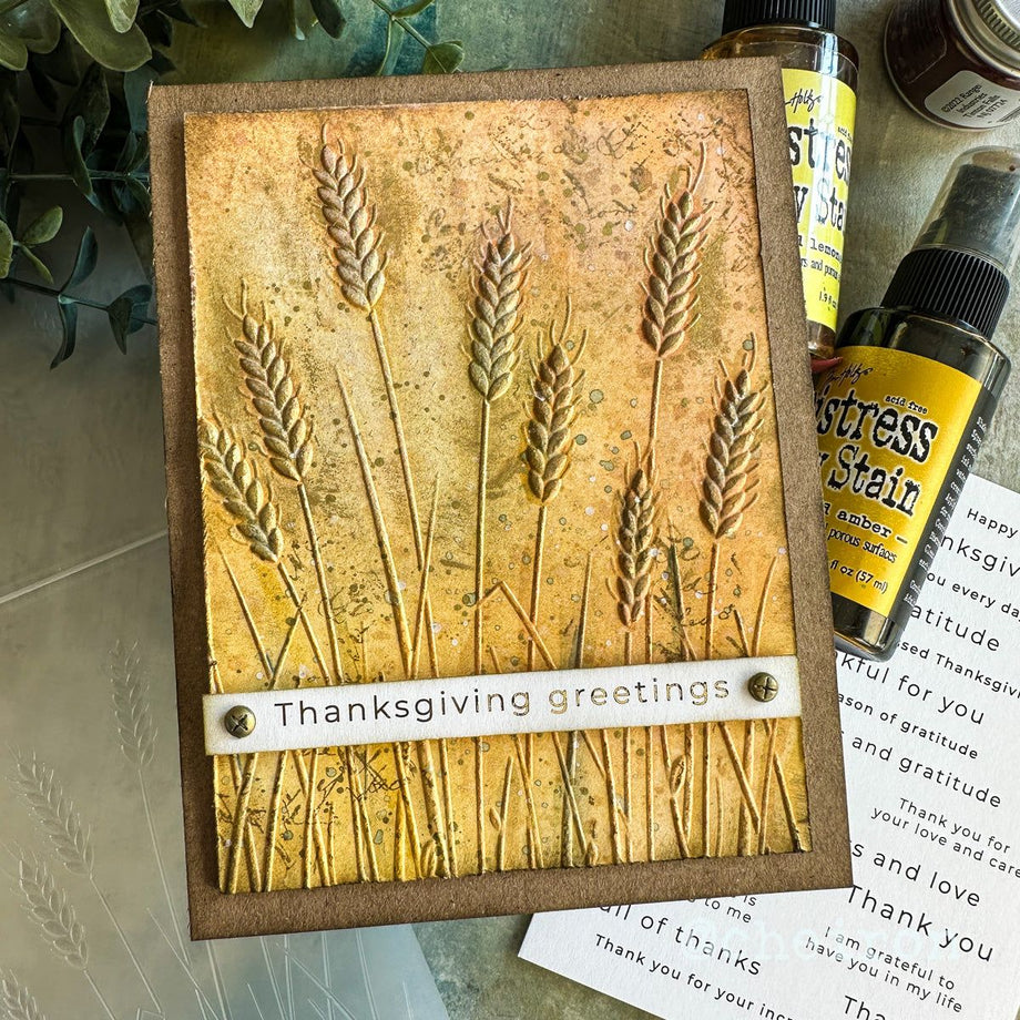 Simon Says Stamp Embossing Folder Wheat Stems Sf324 Season of Wonder | Simon Says Embossing Folders | Crafting & Stamping Supplies from Simon Says