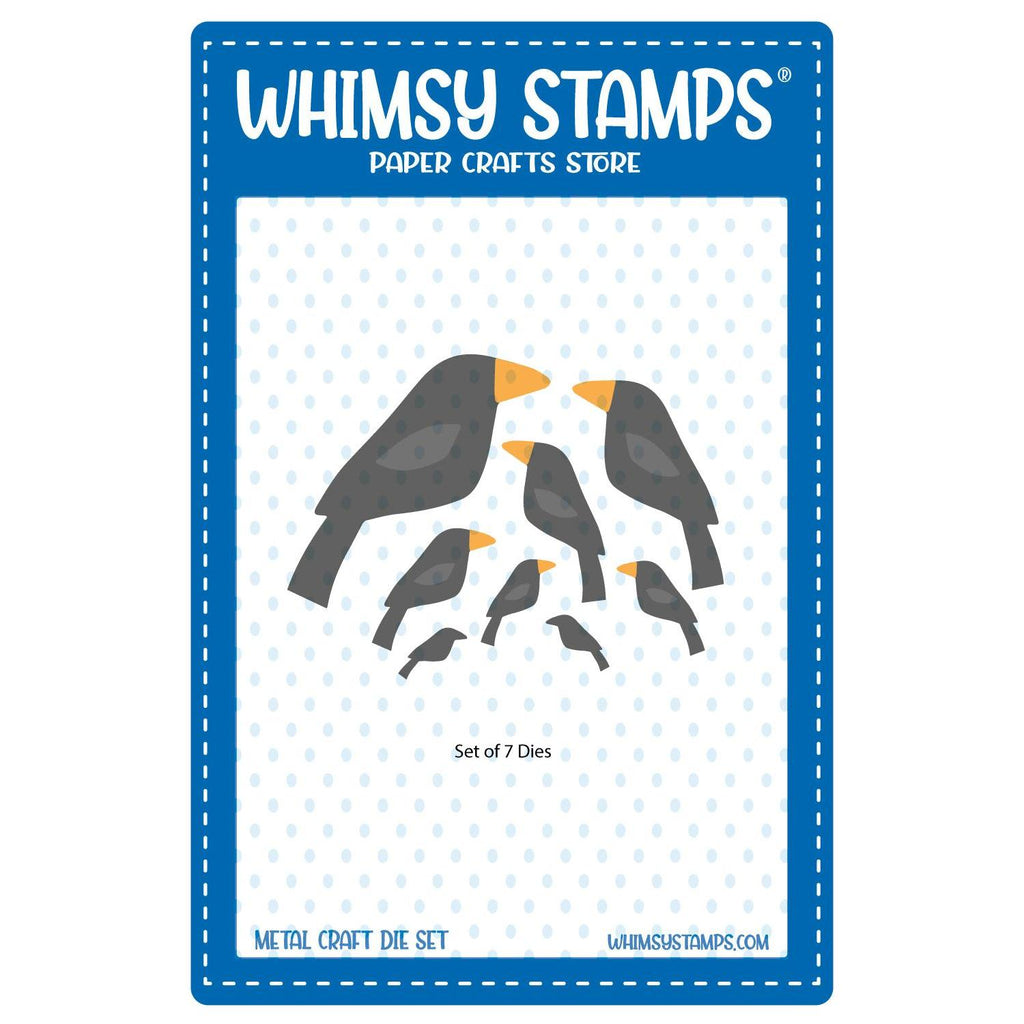 Whimsy Stamps A Murder of Crows Dies wsd286