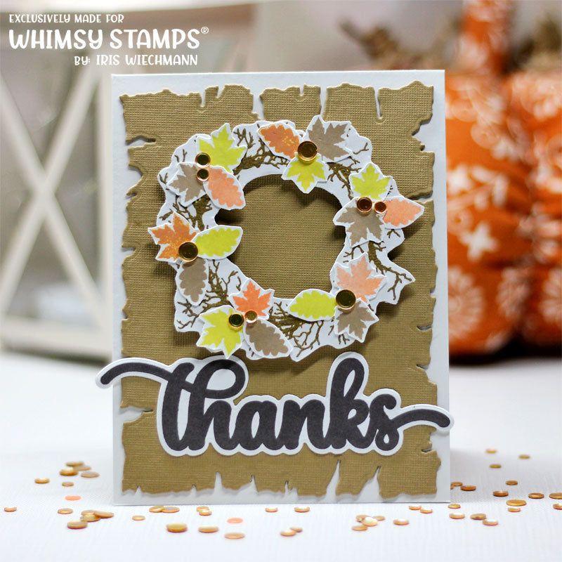 Whimsy Stamps Bramble Wreath Clear Stamps cwsd476 thanks