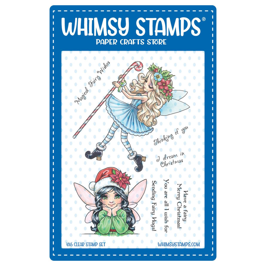 Whimsy Stamps Christmas Fairy Wishes Clear Stamps c1226a