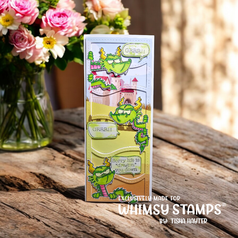 Whimsy Stamps Grumpy Dragons Clear Stamps dp1006a dragons