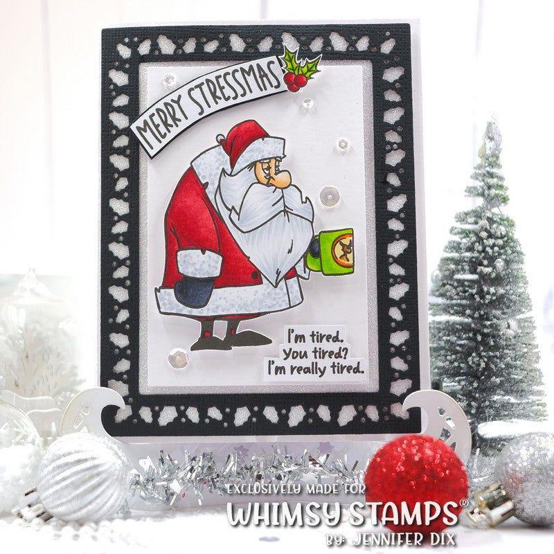 Whimsy Stamps Merry Stressmas Clear Stamps cwsd240a coffee