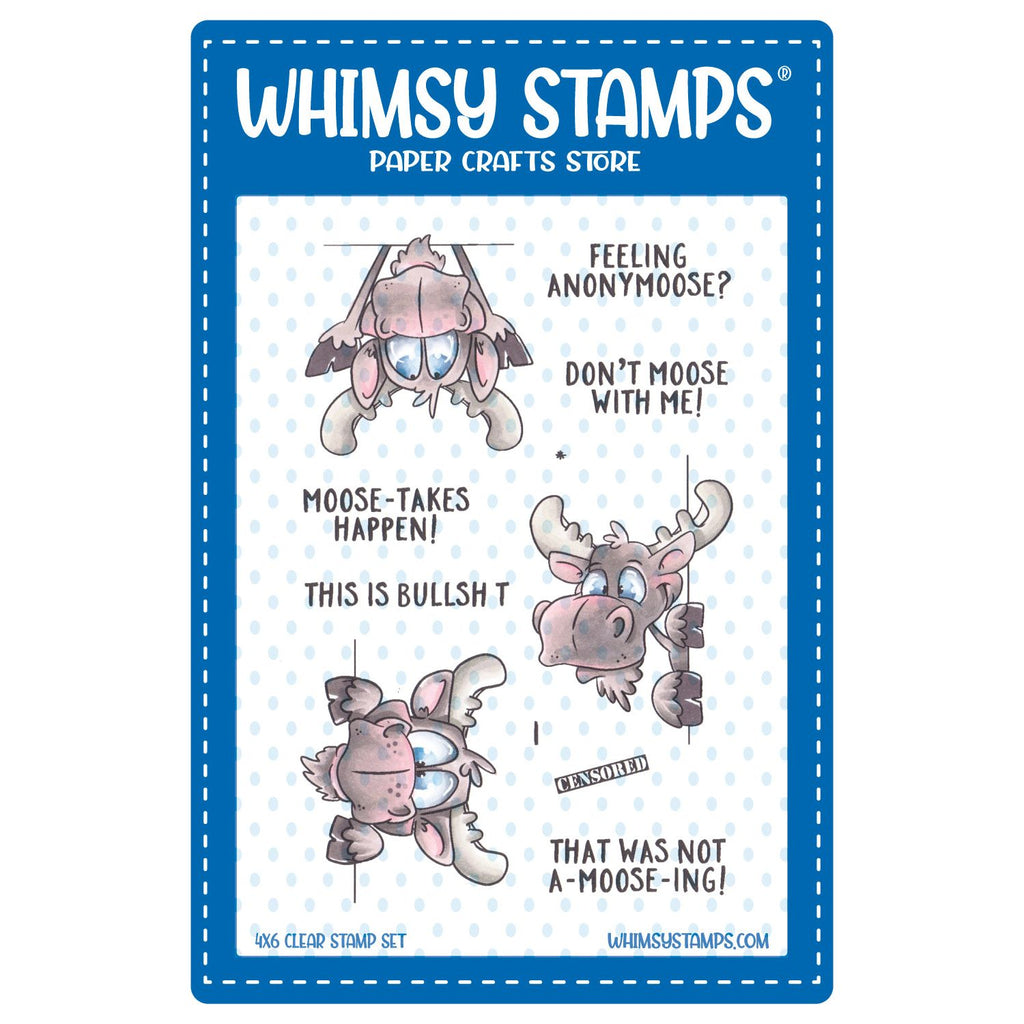 Whimsy Stamps Moose-tude Clear Stamps dp1042a