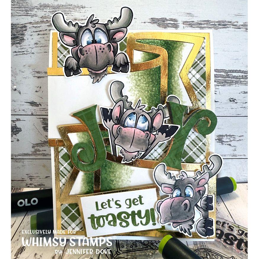 Whimsy Stamps Moose-tude Clear Stamps dp1042a joy