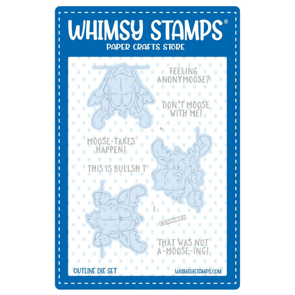 Whimsy Stamps Moose-tude Outline Dies wsd003