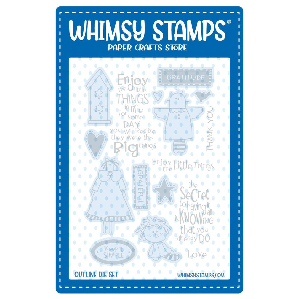 Whimsy Stamps Prim Little Things Outline Dies wsd285