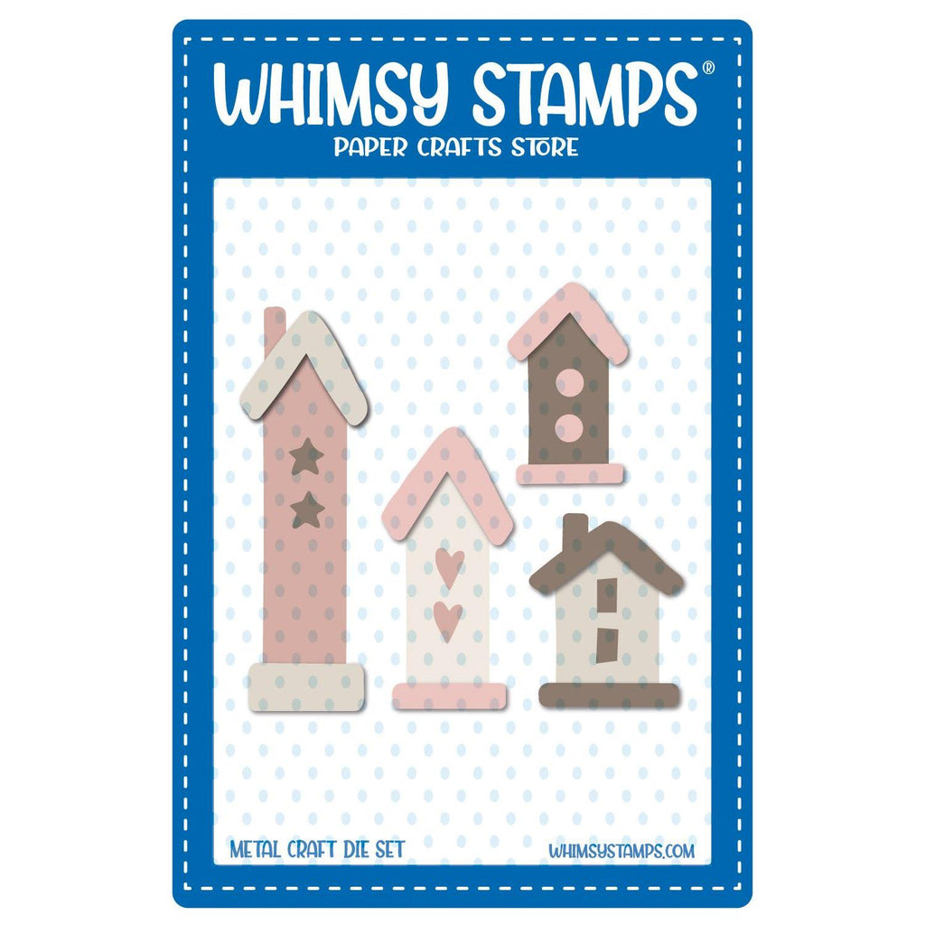 Whimsy Stamps Primitive Birdhouse Dies wsd287