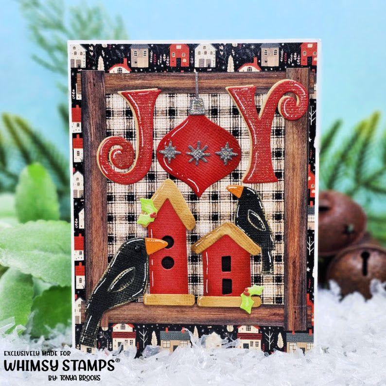 Whimsy Stamps Primitive Birdhouse Dies wsd287 joy