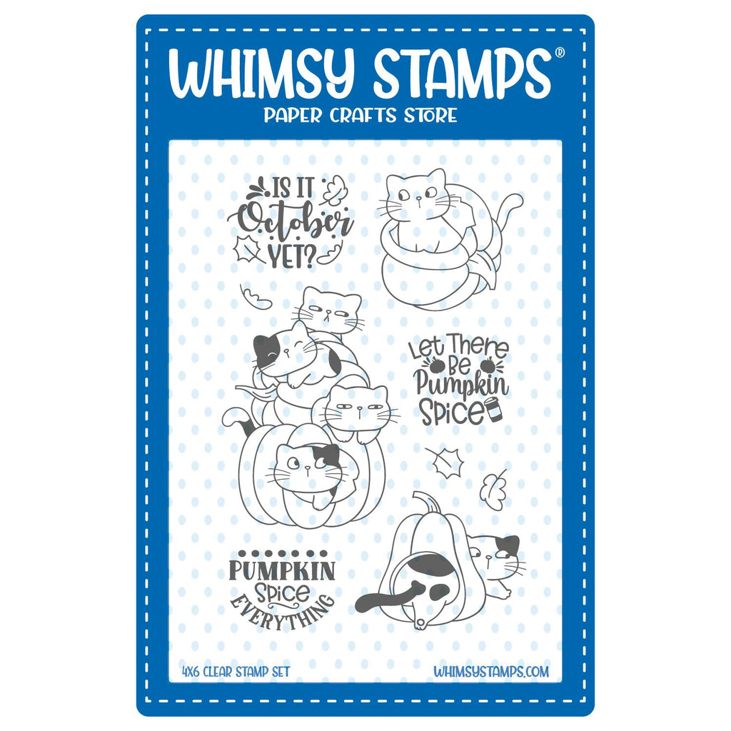 Whimsy Stamps Pumpkin Kitties Clear Stamps cwsd481