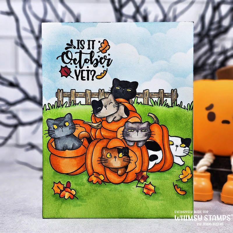 Whimsy Stamps Pumpkin Kitties Clear Stamps cwsd481 autumn