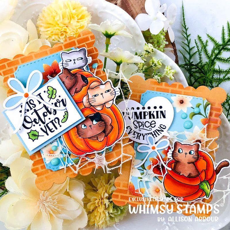 Whimsy Stamps Pumpkin Kitties Clear Stamps cwsd481 october