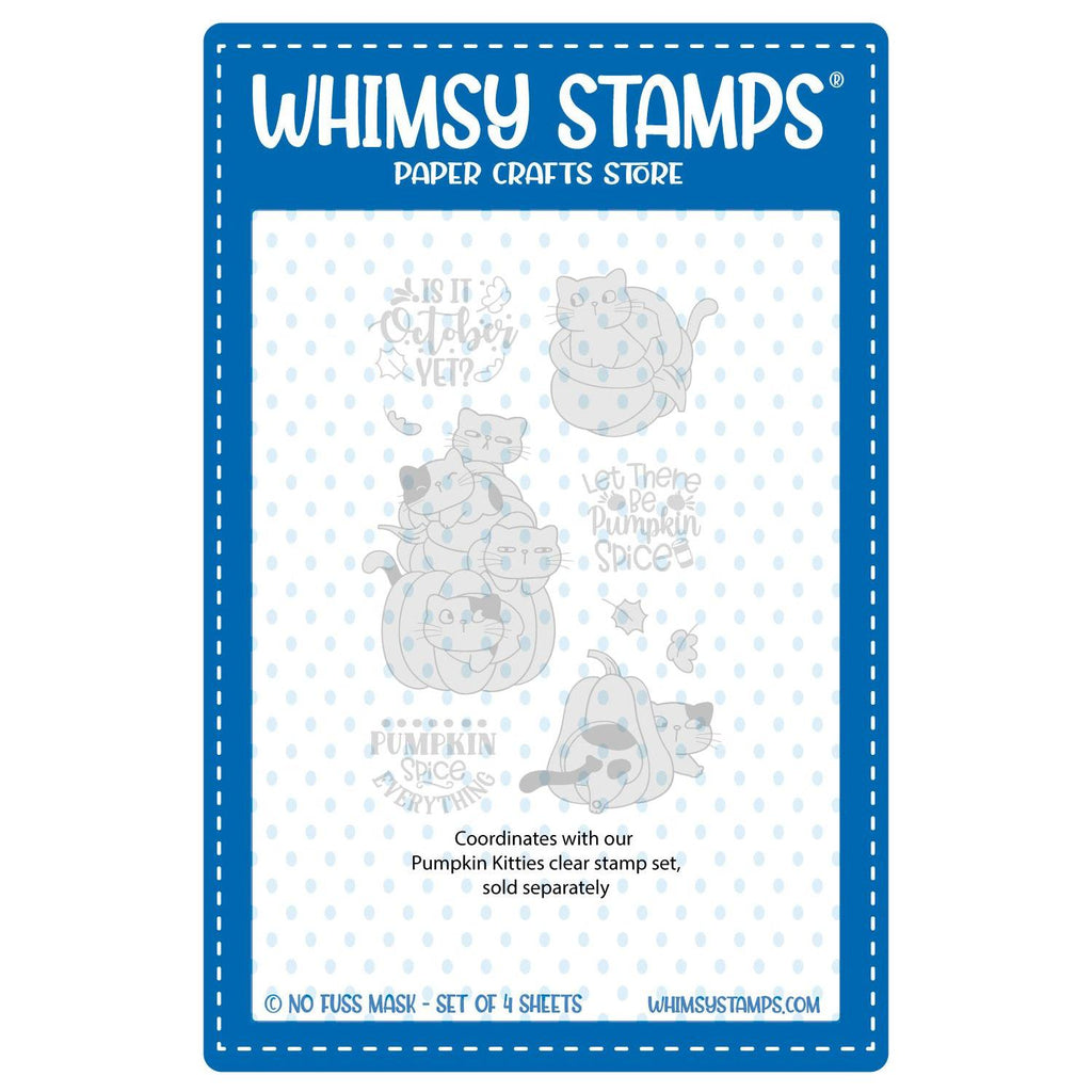 Whimsy Stamps Pumpkin Kitties NoFuss Masks wsnfm42