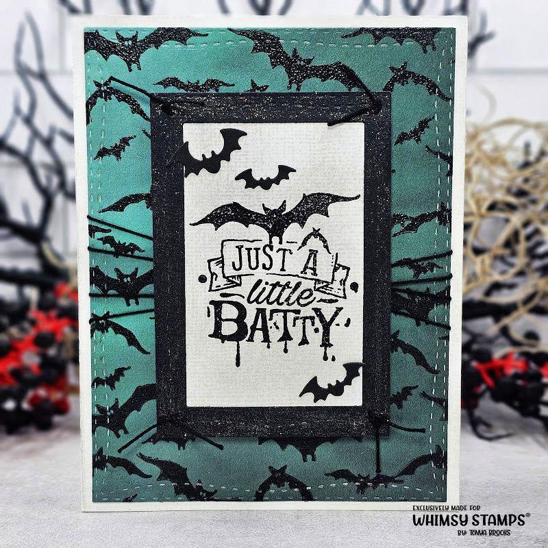 Whimsy Stamps Something Wicked Clear Stamps cwsd477 batty