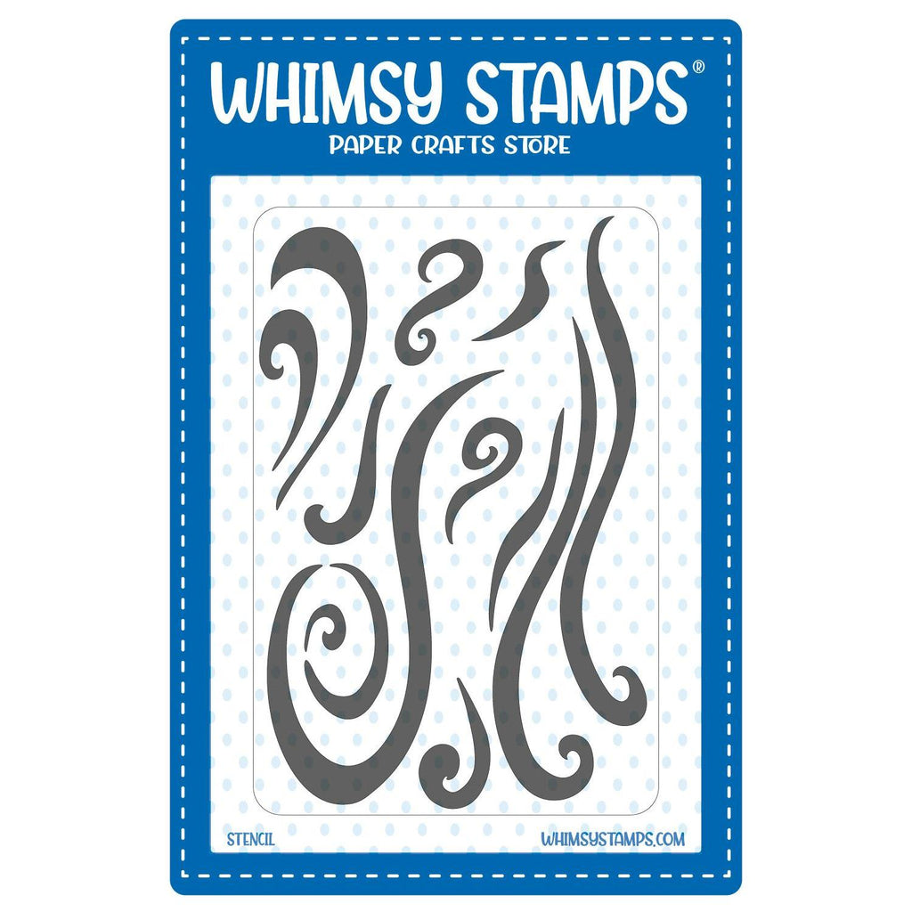 Whimsy Stamps Swirls Stencil wss143