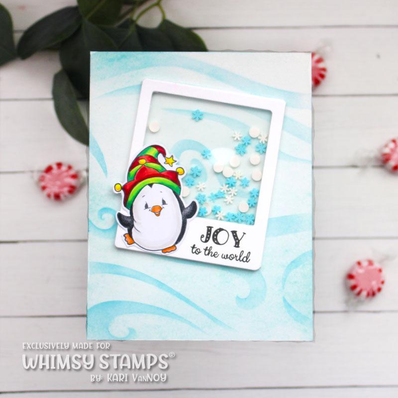 Whimsy Stamps Swirls Stencil wss143 shaker card