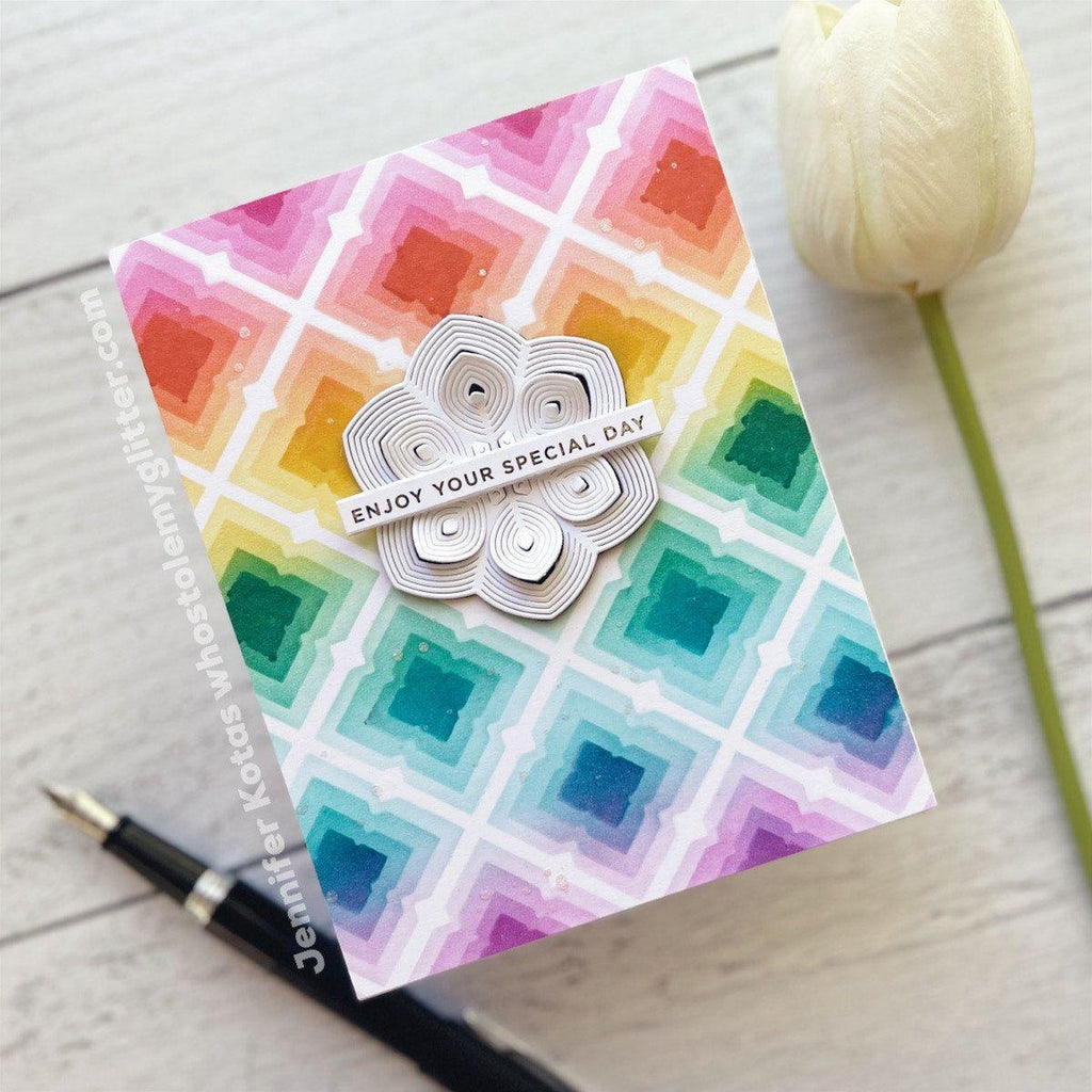 Simon Says Stamp Whirl Medallion Wafer Dies s862 Be Bold Birthday Card | color-code:ALT01