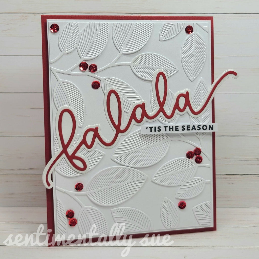 Simon Says Stamp Whirl Bay Leaves Wafer Die s945 DieCember Christmas Card | color-code:ALT04