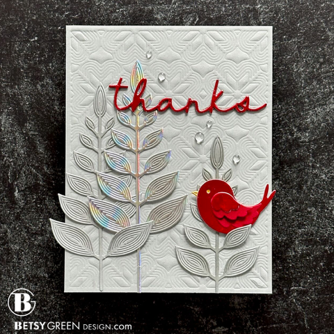 Simon Says Stamp Whirl Fancy Leaf Wafer Die s953 Diecember Thanks Card | color-code:ALT03