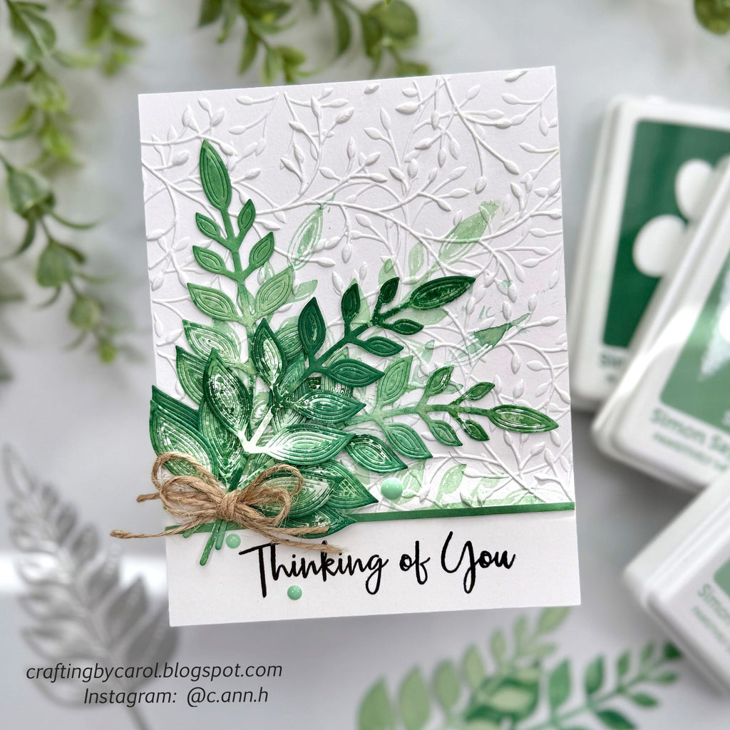 Simon Says Stamp Whirl Fancy Leaf Wafer Die s953 Diecember Thinking of You Card | color-code:ALT02